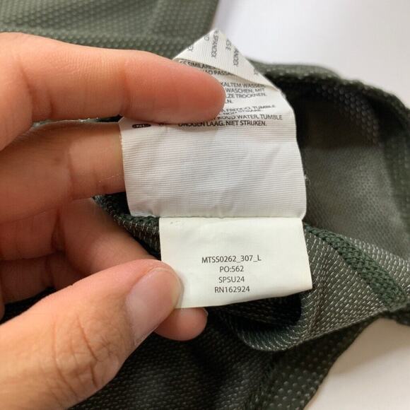 Bylt T Shirt Mens L Evergreen Silver Drop Cut Short Sleeve Micro Print Stretch - Picture 7 of 10